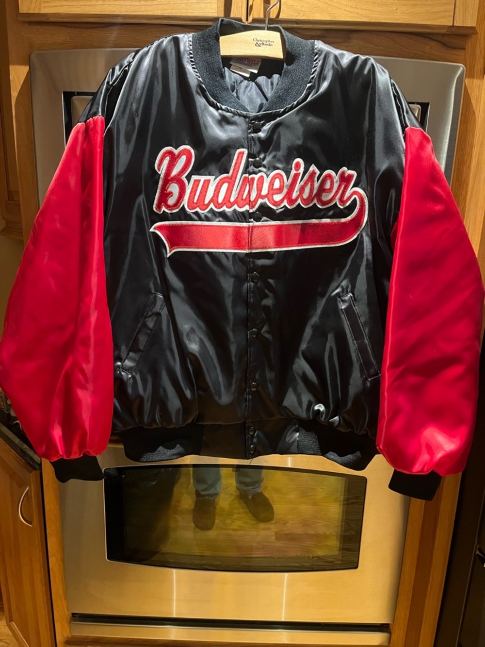 Budweiser Black & Red Satin Team Jacket